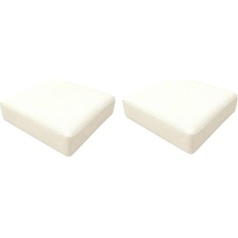 Lot de 2 housses de canapé d'extérieur imperméables Oxford pour meubles de jardin et terrasse - 60 x 60 cm - Gris (blanc crème) (1/5)