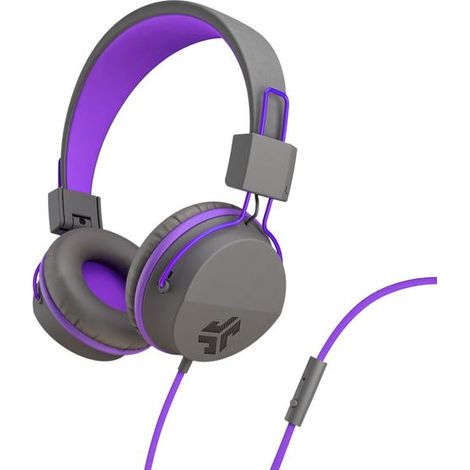 JLab JBuddies Studio Over Ear Folding Kids Écouteurs Arceau Connecteur de 3,5 mm Gris, Violet (1/5)