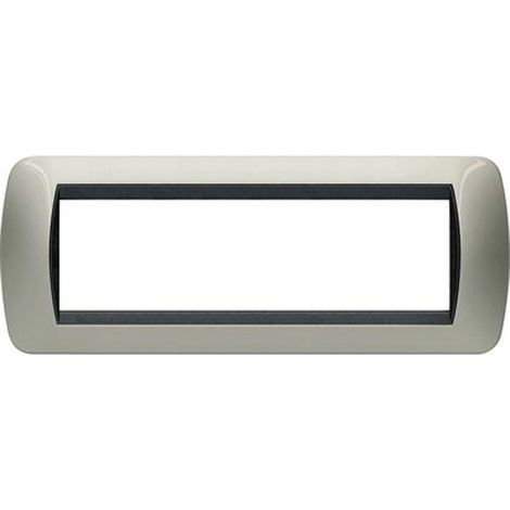 Bticino Living International placca 7 moduli titanio chiaro L4807TC