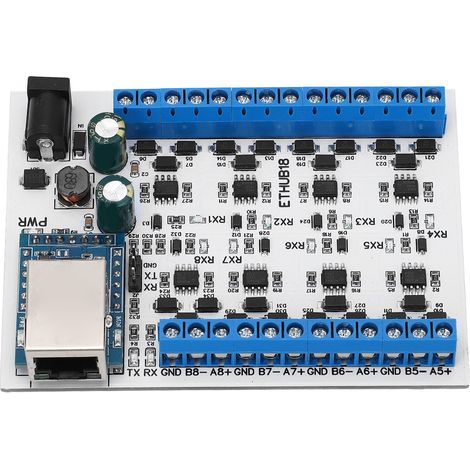 RJ45-zu-8-RS485-Hub-Konverter, TV-Überspannungsschutz, 115200-BPS-Karte für Sicherheitsüberwachung, DC7-30V-Modul (1/5)