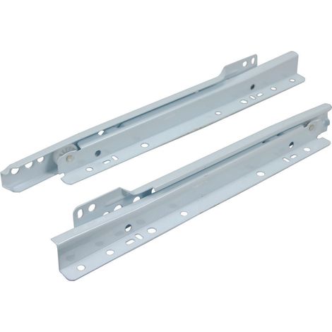 GUIDE SCORREVOLI PER CASSETTI CON RULLI TEFLON BIANCHE- - cm.50 (art.4001 51 2) -  OMGE