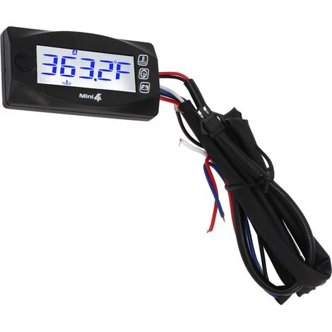 LCD-Wassertemperaturanzeige mit blauer Hintergrundbeleuchtung für Motorräder, 3-Wege-Thermometer mit Kabelbaum, 18-mm-Sensor, Montagesatz (1/5)