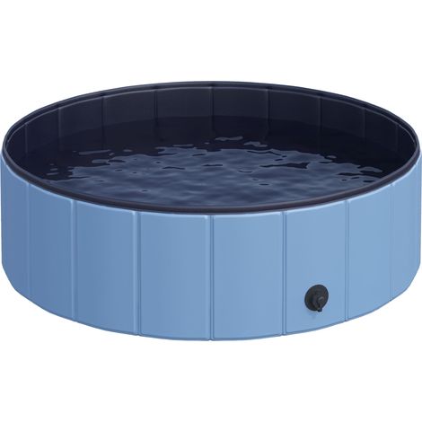 Piscine pliable pour chiens Ø100x30 cm PVC antideslizante bleue