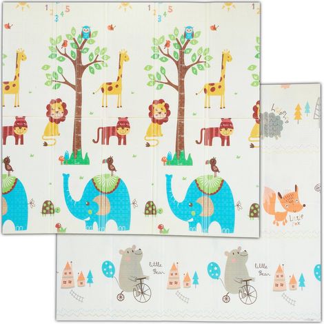 Faltbare Spielmatte mit Tiermotiven