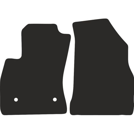 Tapis de sol avant basiques en velours pour : Fiat Doblo II 0 (2009-2020)