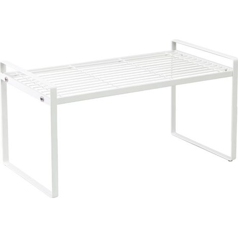 Étagère de placard, organisateurs de cuisine, étagères de rangement empilables en métal pour garde-manger, étagère de comptoir réglable pour placards (1/5)