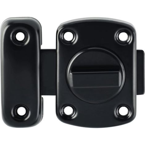 Serratura a catenaccio scorrevole a doppia faccia in acciaio inox 304 nero opaco - Porta di sicurezza resistente - Ferramenta (1/5)