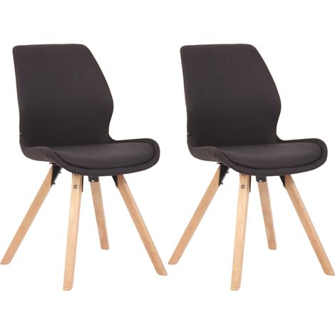2er Set Stuhl Luna schwarz Stoff (1/5)