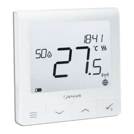Salus SQ610 QUANTUM ultraflacher Raumthermostat, Unterputz 230V, großes Display auch Funk 113610 (1/2)