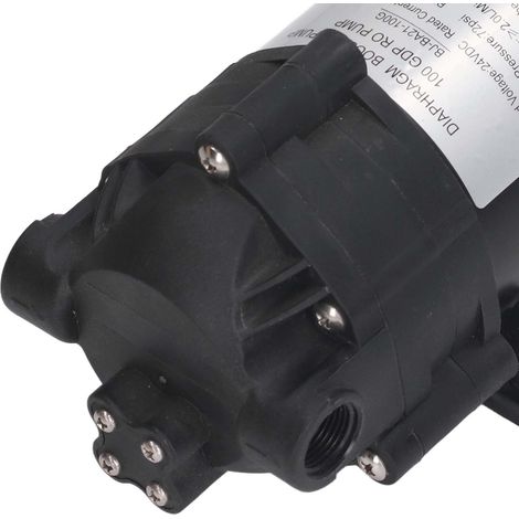 Pompe de surpression à membrane 100G 60W 24 V CC avec filetage femelle G3/8, auto-amorçante avec adaptateur (1/5)