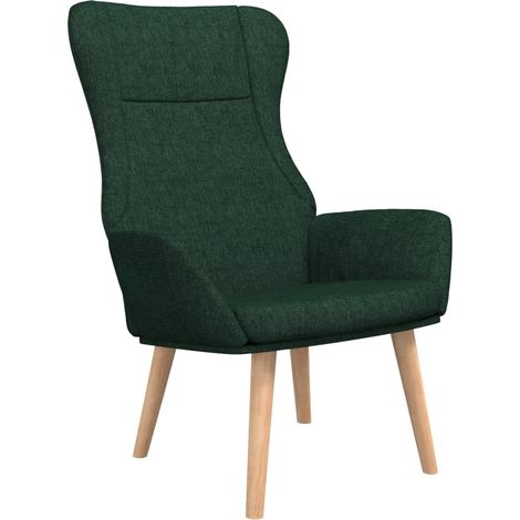 Poltrona lounge divano design moderno in tessuto verde scuro DEC026780