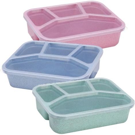 Boîte à bento SHOWERORO 3 pièces avec compartiments, contenants (1/5)