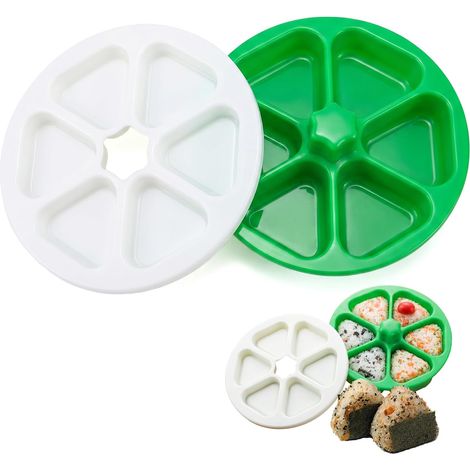 Triangular Onigiri Mold, 20×6.5cm, 6-in-1 Sushi Mold (1/5)