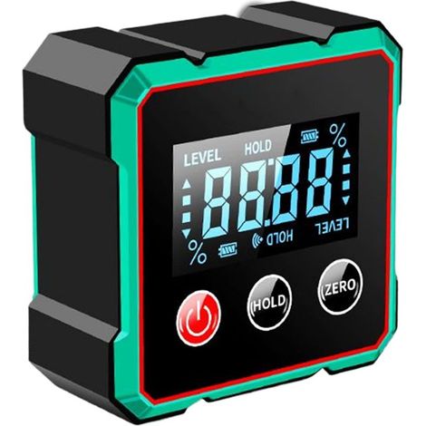 Cube inclinomètre - Jauge d'angle numérique, outil de niveau électronique Protracteur de mesure de menuiserie, outil de recherche de précision, jauge d'angle pour la constr (1/5)