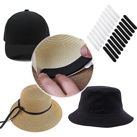 Ruban réducteur de taille de chapeau, 24 pièces, mousse adhésive ajustable, bande anti-glisse pour casquettes, réducteur de tour de tête, insert rembourré, taille unique (1/5)