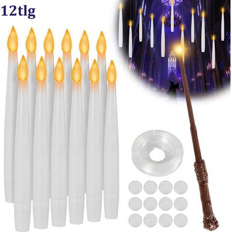 Randaco Candele LED telecomandate con funzione timer, confezione da 12, perfette per Halloween, Natale e feste (1/5)