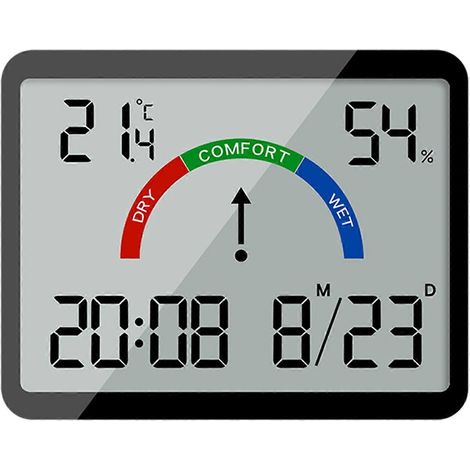 Horloge électronique ultra-mince, horloge numérique, mini-réveil mural LCD, horloge électronique multifonction avec affichage de la température (1/5)
