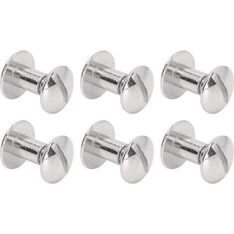 200 Vis à Reliure Rondes à Tête Plate, Finition Électrolytique Argentée pour Surfaces Courbes, Revêtement Homogène (1/5)