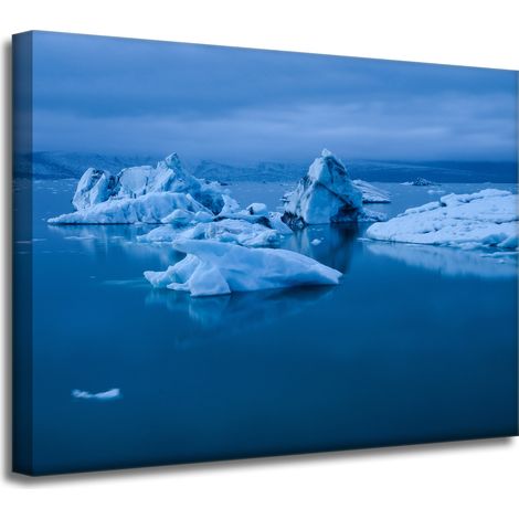 Leinwanddruck Natur Island Eisberg 40x30
