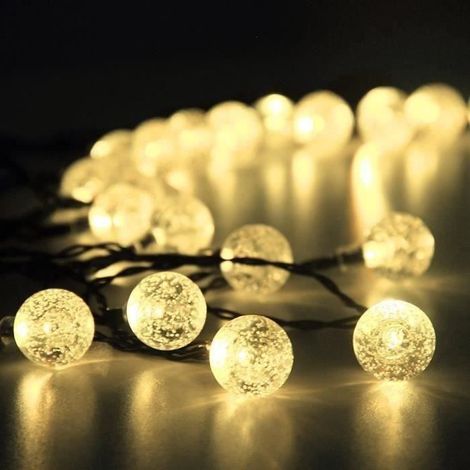 Lichterkette – MC – 30 LED-Kugeln – Länge 4,5 m – Solarbetrieben – Warmweiß (1/5)
