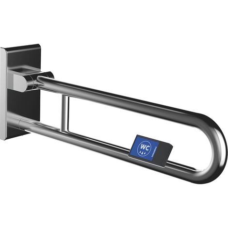 Normbau Inox Care Stützklappgriff Inox vario links, L gleich 600, mit