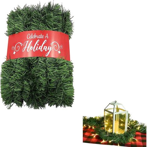 Guirlande de Noël Sapin Artificiel, Décoration De Guirlande De Noël, pour Les Décorations De Guirlandes De Fête en Plein Air (5M) (1/5)