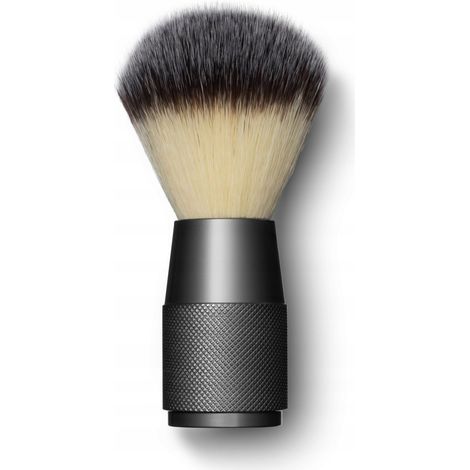 Pennello da barba in schiuma - setole sintetiche, perfetto per i vegani, acciaio di alta qualità (1/4)