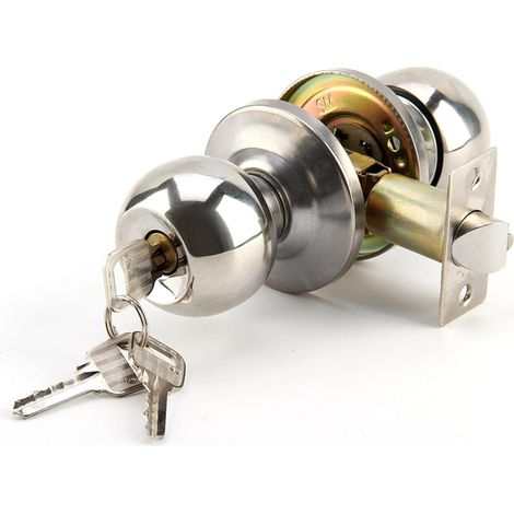 Trintion gebürstet Edelstahl Eingangstürknopf Set Privatsphäre und Passage Tür Schloss Kit mit drei Schlüsseln für Schlafzimmer Bad Home Office oder Arbeitsplatz (1/5)