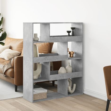 Estantería madera de ingeniería gris hormigón 100x33x125,5 cm vidaXL (1/5)