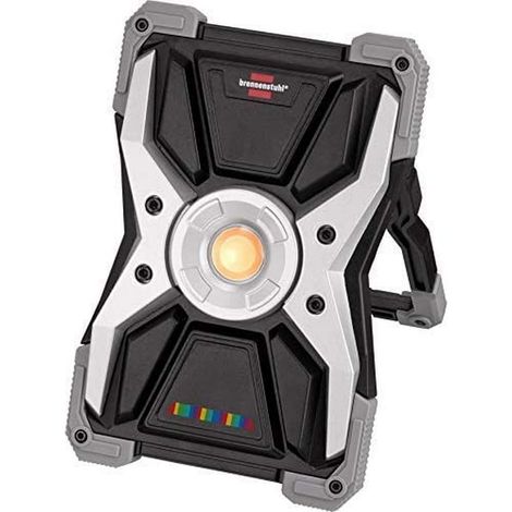 Brennenstuhl Lampada da Lavoro a LED Ricaricabile RUFUS CRI 95+ con Resa Cromatica CRI ad alta intensità, Faretto da lavoro 2700lm con Powerbank, NERO, 30W (1/4)