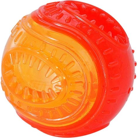 Treat Dispensing Jouet pour chien – résistant aux morsures sonore balle – pour chiot dentition lutte contre l'ennui – E (1/5)