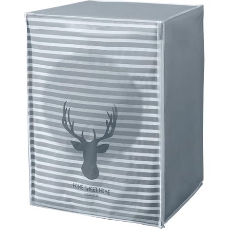 Housse de machine à laver, housse anti-poussière pour lave-linge/sèche-linge avec fermeture éclair, housse de lave-linge, housse de sèche-linge, motif dessin animé.
