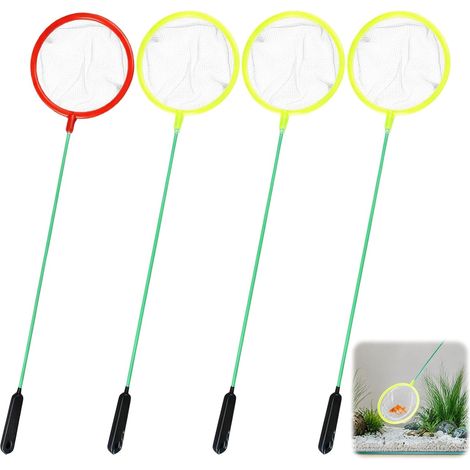 Lot de 4 Petite Épuisette Aquarium, Couleur Aléatoire, 31cm x 7 cm (1/5)