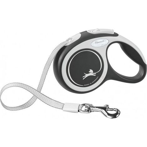 Flexi NEW Comfort Retractable Tape Dog Lead - Black(XS: 3 m)