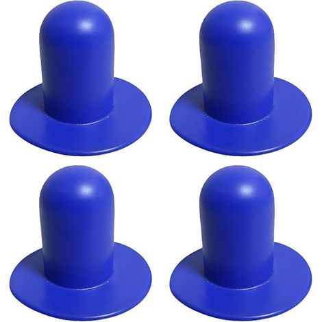 Lot de 4 bouchons muraux de piscine - Pièces de rechange - Filtre de piscine hors sol - Filtre de pompe - Bouchon de trou compatible avec Intex et Bestway (bleu)