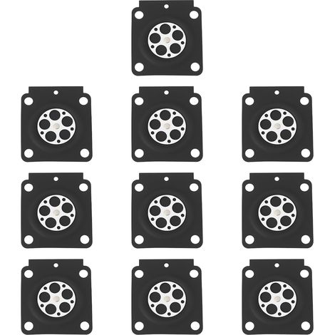 Vergasermembranen – 10er-Pack – NBR-Gummi – Präzise Dosierung – Für 2-Takt-Freischneider – Schwarz (1/5)