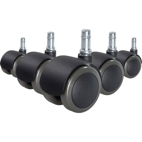 5x Hartbodenrollen ROLO FIX sitzgebremst 11mm / 50mm Zinkdruckguss (5er Pack) (1/4)