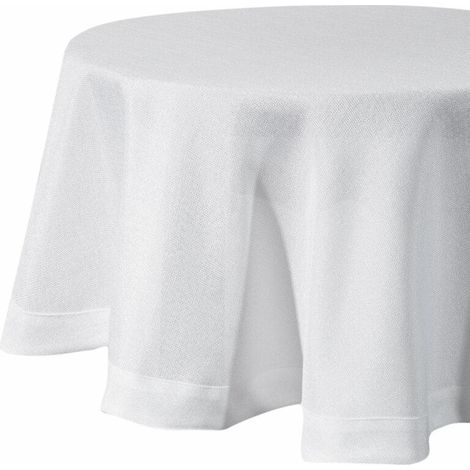 Runde Tischdecke STELLA2 180 cm weiß (1/5)