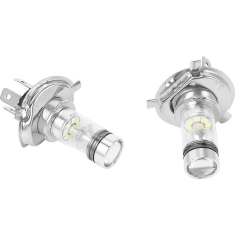 Lot de 2 ampoules LED H4 HB2 9003 haute puissance 100 W, 20 LED, pour phares antibrouillard de voiture, blanc 6000 K (1/4)