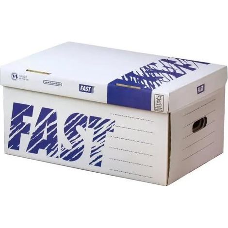 Rangement décoratif fast Cajon Elba bleu carton léger robuste
