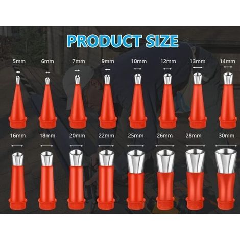 Pistolet à colle，Acier Inoxydable Calfeutrage Buse Applicateur, 20PCS d'outils de Buse en Caoutchouc Intégré Universel, Buse de Pistolet à Calfeutrer Outil de Calfeutrage pour Cuisine, Salle de Bain.. (1/5)