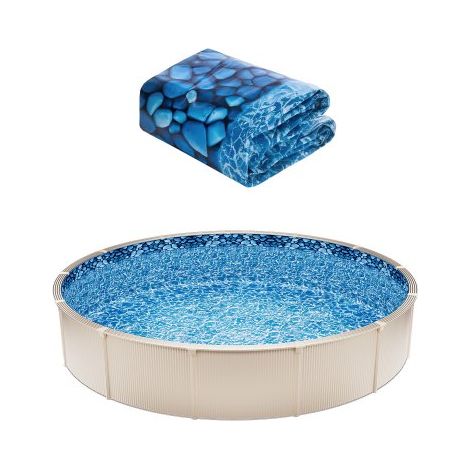 Revêtement de Piscine Ronde - 244x147 cm Doublure Durable de (1/5)