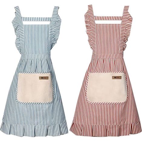 2er-Pack verstellbare Küchen-/Grillkleidung, kompatibel mit Kochkleidung, geeignet für Damen und Herren, mit Taschen, kompatibel mit Arbeitskleidung, kompatibel mit Grillkleidung, Restaurantkleidung (1/4)