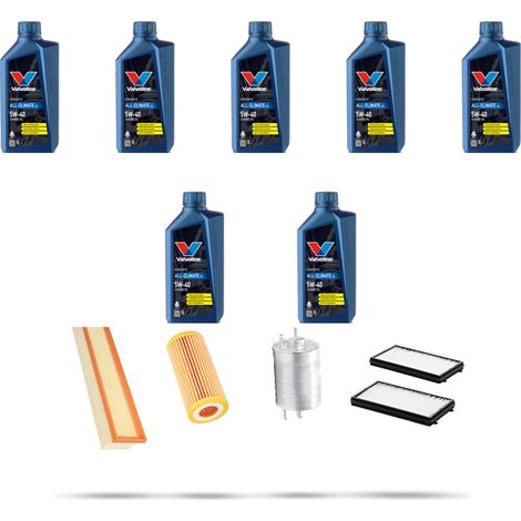 Kit tagliando 4 FILTRI e 7L OLIO compatibile con Mercedes Classe C (W203,C203,S203) C180 95kw Dal 2000 al 2002 (1/5)