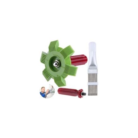 2 Pièces Peigne de Climatiseur, Peigne à Ailettes, Peigne Condenseur Climatiseur, 2 Styles Radiateur Peigne Évaporateur Climatisation Outils, Convient Aux Peignes à Ailettes de Différents Pas (1/4)