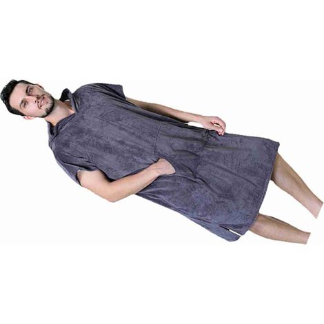 Peignoir de bain à séchage rapide, cape polaire, peignoir de surf et de plongée à capuche, serviette de bain, poncho de plage, peignoir d'intérieur chaud et coupe-vent pour hommes et femmes (1/4)