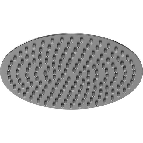 Colore Round Gunmetal Grey 300mm Thin Fixed Shower Head (1/5)