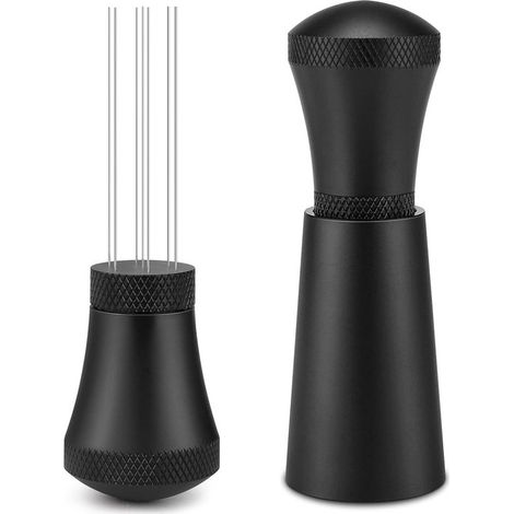 WDT Tool Verbesserte WDT Tool Espressonadel mit 7 feinen Nadeln Kaffeetamper-Espressonadel Kaffeezubehör Espressomaschine Espressomaschine für Schwarz (1/5)