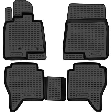 KIT TAPPETINI COMPATIBILE CON MITSUBISHI Pajero IV(V80), 2006-, 4 pcs. TAPPETINO IN GOMMA TPE BORDO ALTO 3D ANTISCIVOLO IMPERMEABILE