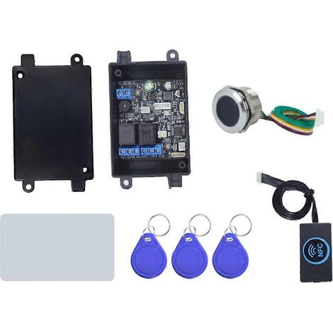 Contrôleur d'accès par empreinte digitale, module de relais de commande de serrure électrique NFC, interrupteur à induction pour carte à puce, déverrouillage de vélo à faire soi-même S4 (1/5)